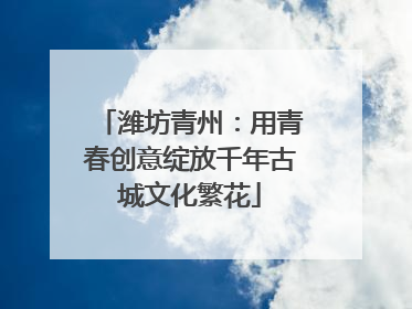 潍坊青州：用青春创意绽放千年古城文化繁花